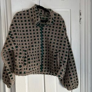 Stylish Tan and Black Women's Jacket